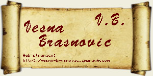 Vesna Brašnović vizit kartica